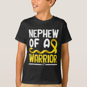 T-shirt Neveu d'un guerrier ruban d'or contre le cancer in