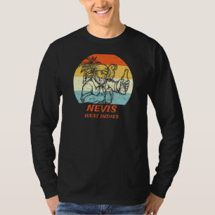 T-shirt Nevis West Indies Vintage Pirate & Parrot Vacances