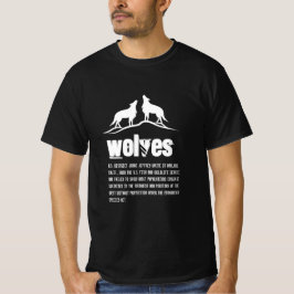 T-shirt New design elegant white wolves texte informatif