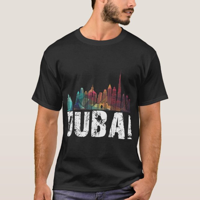 T-shirt New Dubai Love Skyline Uni For Holidays In Dubai  (Devant)