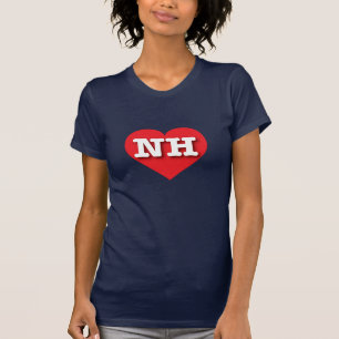 T-shirt New Hampshire Red Heart - J'aime NH