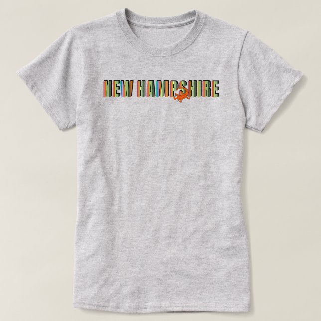T-shirt New Hampshire State Pride Symbol Red Spotted Newt (Design devant)