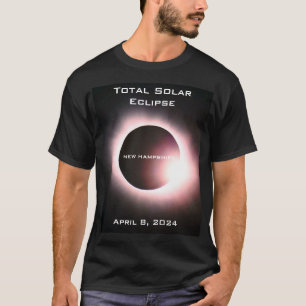 T-shirt NEW HAMPSHIRE Total éclipse solaire 8 avril 2024
