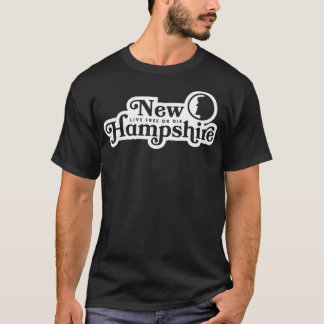 T-shirt New Hampshire Vintage Live Free ou Die Mountain