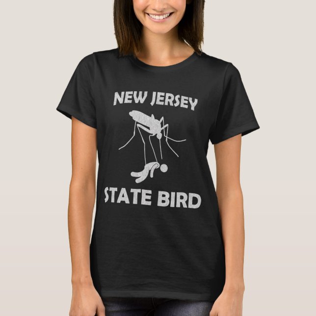T-shirt New Jersey Mosquito State Bird Funny Outdoors  (Devant)
