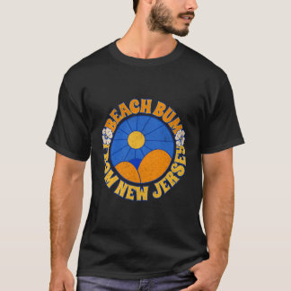 T-shirt New Jersey Retro Beach Bum Sun Surf Sand Boardwalk