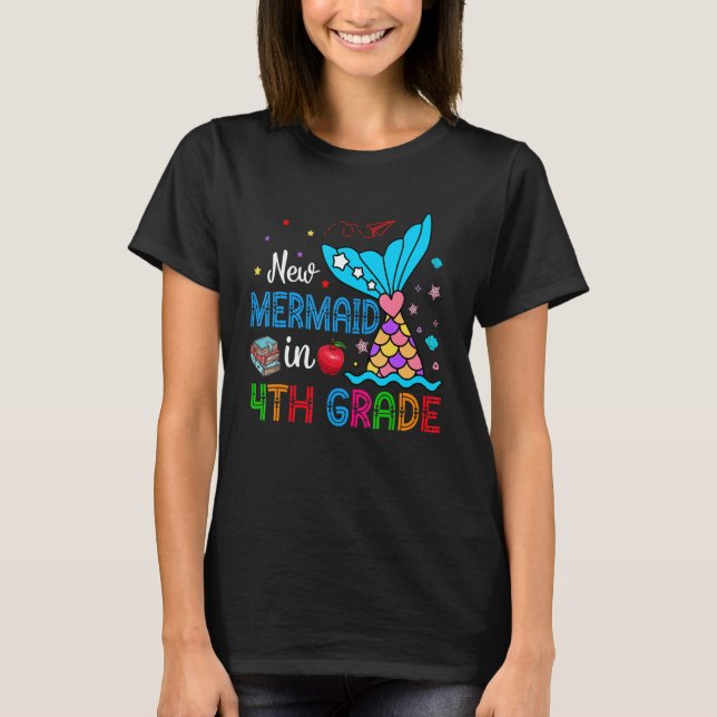 T-shirt New Mermaid In 4th Grade Matching Mermaid  Student (Devant)