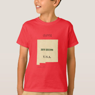 T - Shirt - New Mexico Karte mit Ortsname