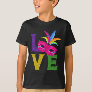 T-shirt New Orlean Carnival Pink Mask Party tenue Love Ma