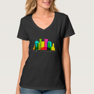 T-shirt New Orleans Louisiana Skyline Coloré American Ci