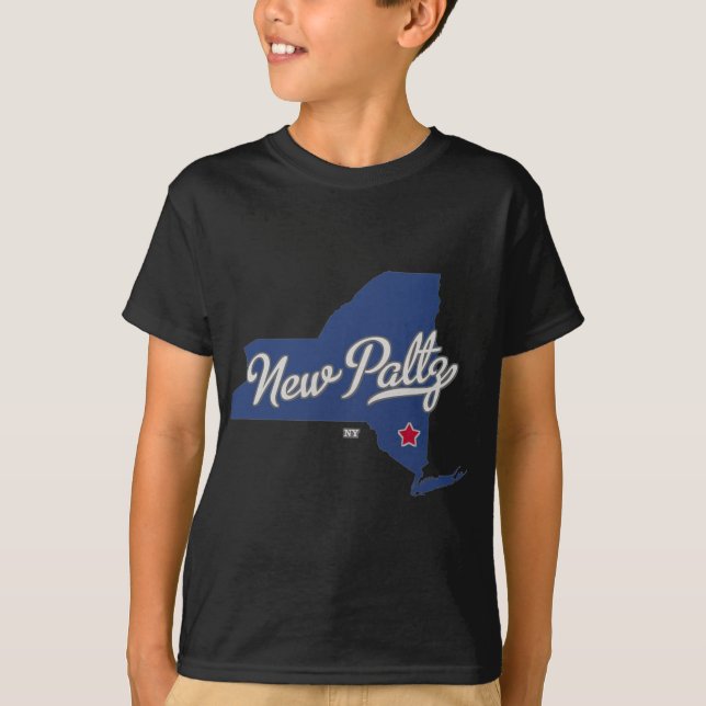 T-shirt New Paltz New York Ny Map  (Devant)