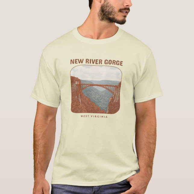 T-shirt New River Gorge, Virginie occidentale (Devant)