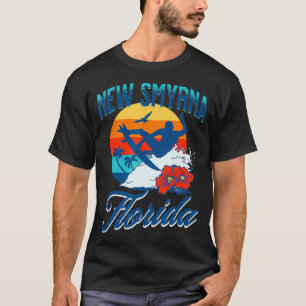 T-shirt New Smyrna Florida Beach Surf Vacances été Vint