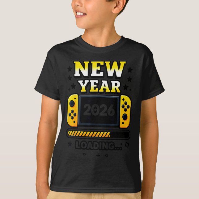 T-shirt New Year 2026 Loading Gaming Controller New Years  (Devant)