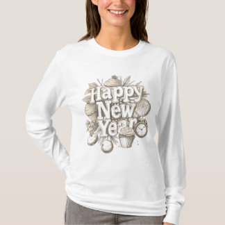 T-shirt new year amazing  cup cake design