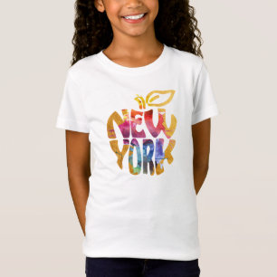 T-Shirt New York Apple, NYC. Calligraphie art. d'aquarelle