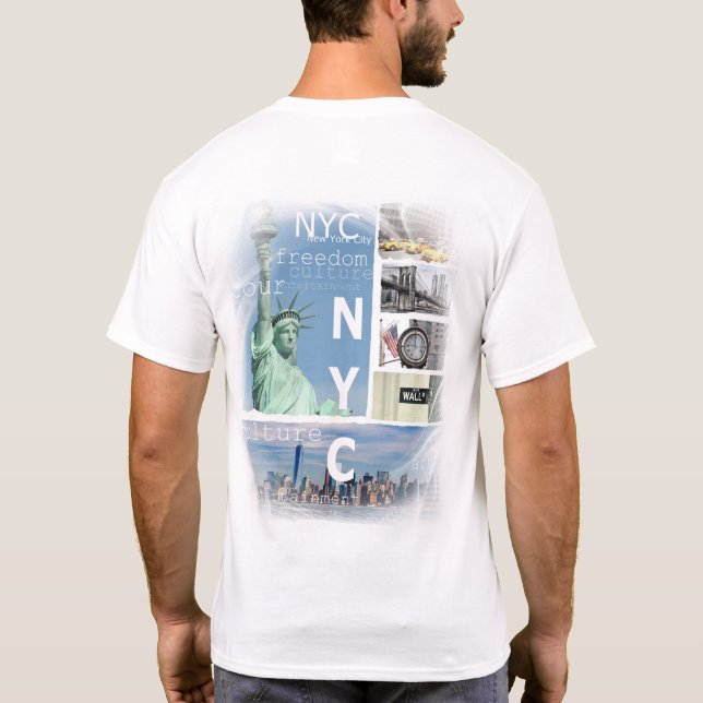 T-shirt New York City Manhattan Nyc Liberty (Dos)