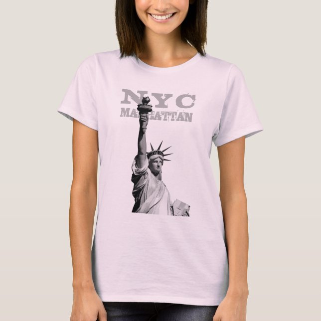 T-shirt New York City Manhattan Nyc Liberty Statue Femmes (Devant)