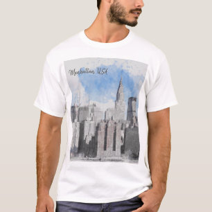 T-shirt New York City Manhattan Skyline