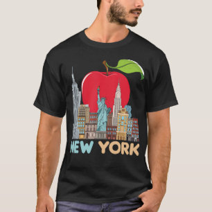 T-shirt New York City Skyline Cadeau Big Apple State Souve