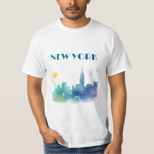 T-shirt New York City Skyline NYC Travel America Liberty