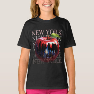 T-shirt New York La Grande Pomme Fruit Silhouette Ville