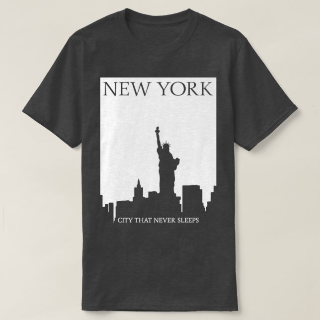 T-shirt New York La Ville Qui Ne Dort Jamais (Design devant)
