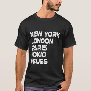 T-shirt New York London Tokyo Paris