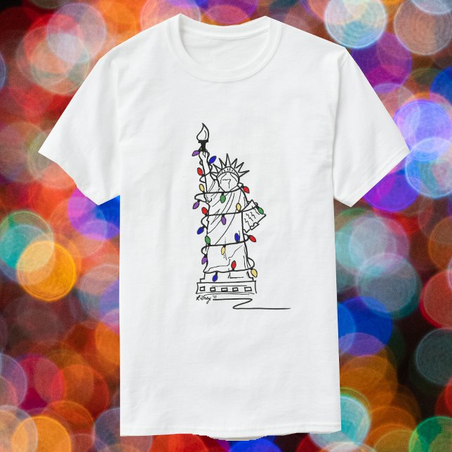 T-shirt New York New York NYC Noël Lady Liberty (Statue of Liberty shirt)