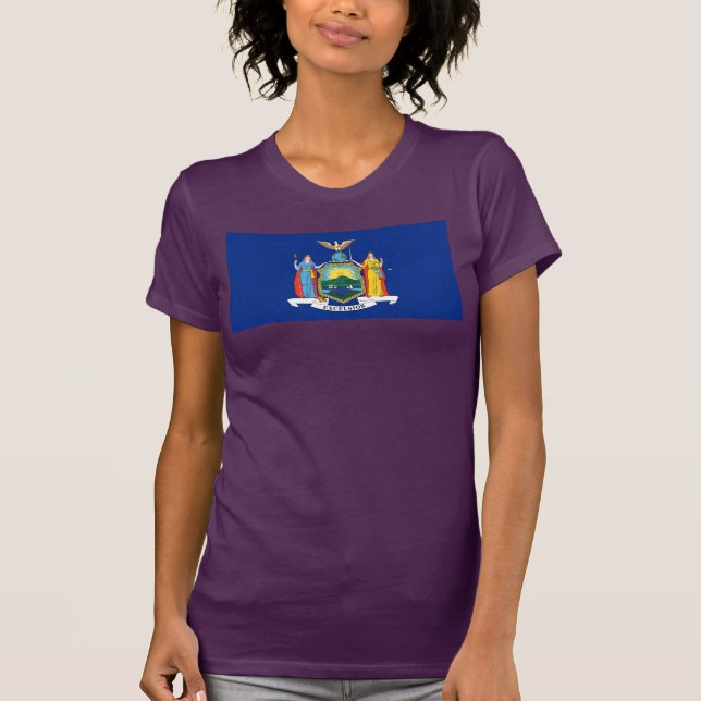 T-shirt New York : The Empire State, Home Big Apple Flag (Devant)