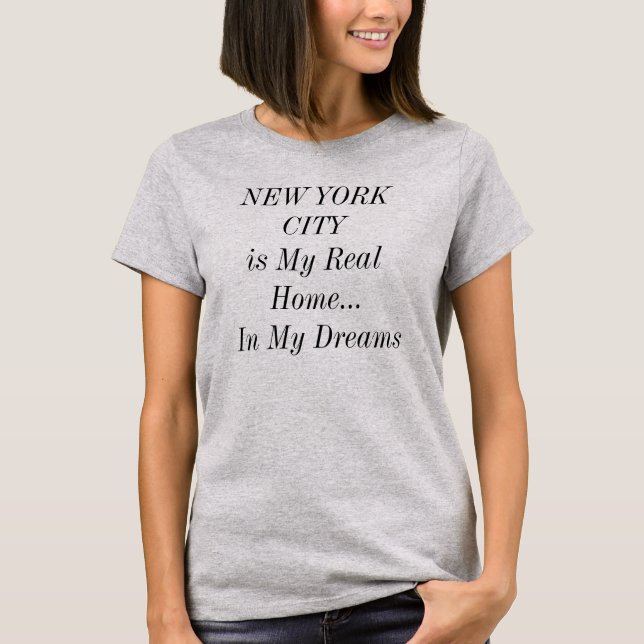 T-shirt NEW YORK VILLE Dream Accueil Voyage (Devant)