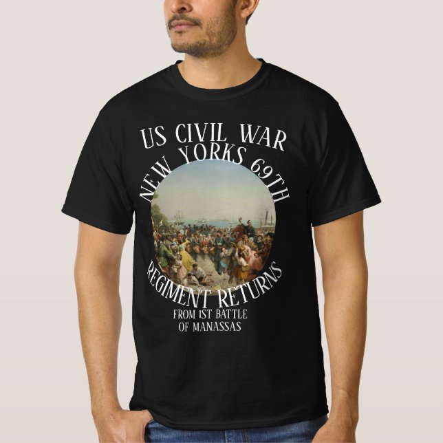 T-shirt NEW YORKS 69e RÉGIMENT GUERRE CIVILE AMÉRICAINE RE (Devant)