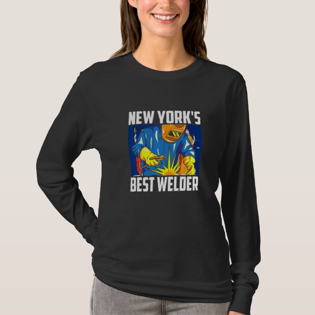 T-shirt New York's Best Welder Ironworker Ironsmith Weldin (Devant)