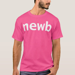 T-shirt Newb Gamer Minimal Typography White Text