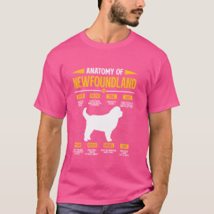 T-shirt Newfie ANATOMY, propriétaire d'un chien drôle de T