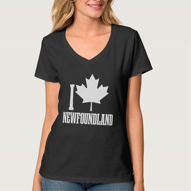 T-shirt Newfoundland Canada Maple Leaf Red Canadian Flag P (Devant)
