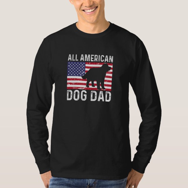 T-shirt Newfoundland Distressed Patriotic All American USA (Devant)