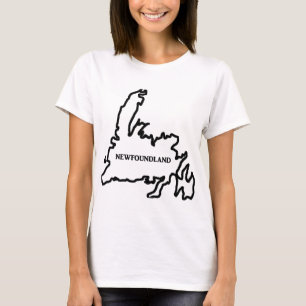T-shirt newfoundland labrador contour w nom chien.png