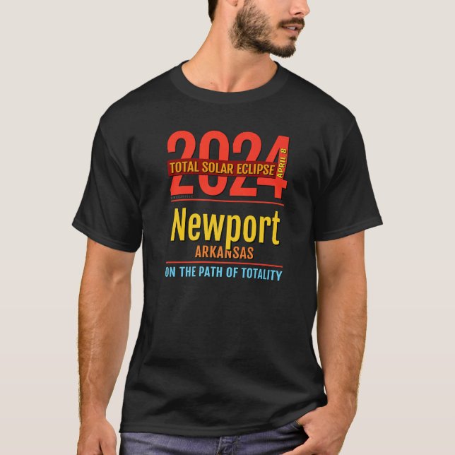 T-shirt Newport Arkansas AR Total Solar Eclipse 2024  4  P (Devant)