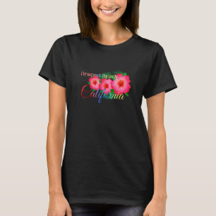 T-shirt Newport Beach California Tropical Flowers Family V