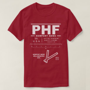 T-shirt Newport News Williamsburg Int Airport PHF