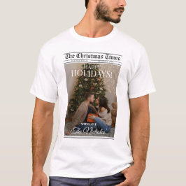 T-shirt Newspaper What A Year Black White Photo Christmas