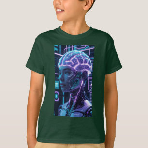 T-shirt Nexus neuronal Futuriste AI Cyberpunk