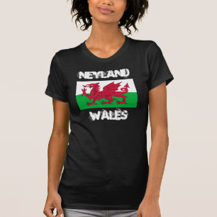 T-shirt Neyland, Pays de Galles avec drapeau gallois