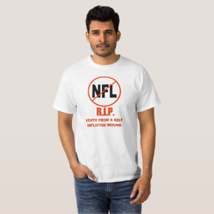T-shirt NFL, RIP Mort d'une blessure auto-infligée