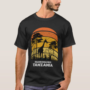T-shirt Ngorongoro, Tanzanie Safari Parc National Jeu Res