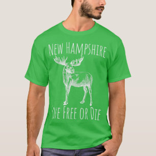 T-shirt Nh Live Free Ou Die Moose New Hampshire 1