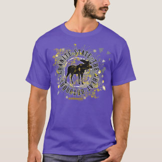 T-shirt NH Moose Medallion Noir et Jaune