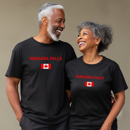 T-shirt Niagara Falls Canada Drapeau canadien Couleur fonc