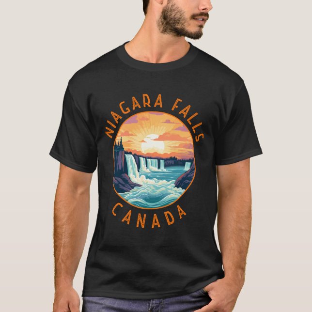 T-shirt Niagara Falls Canada Retro Distressed Circle _1  (Devant)